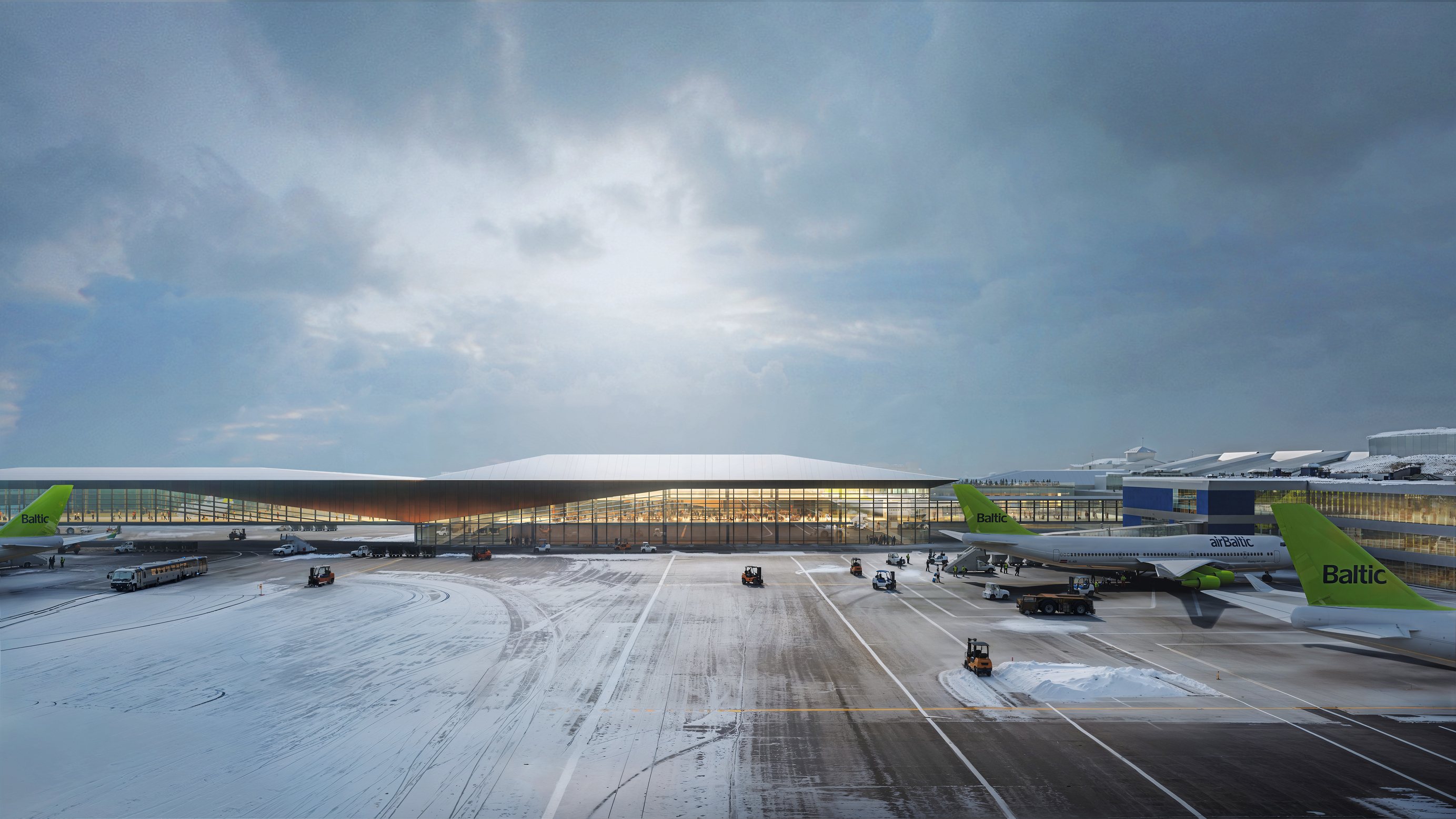 Aviation Reimagined：New Horizons at Vilnius Airport 天際航城新視界 - 幾何木穹連結文化與創新