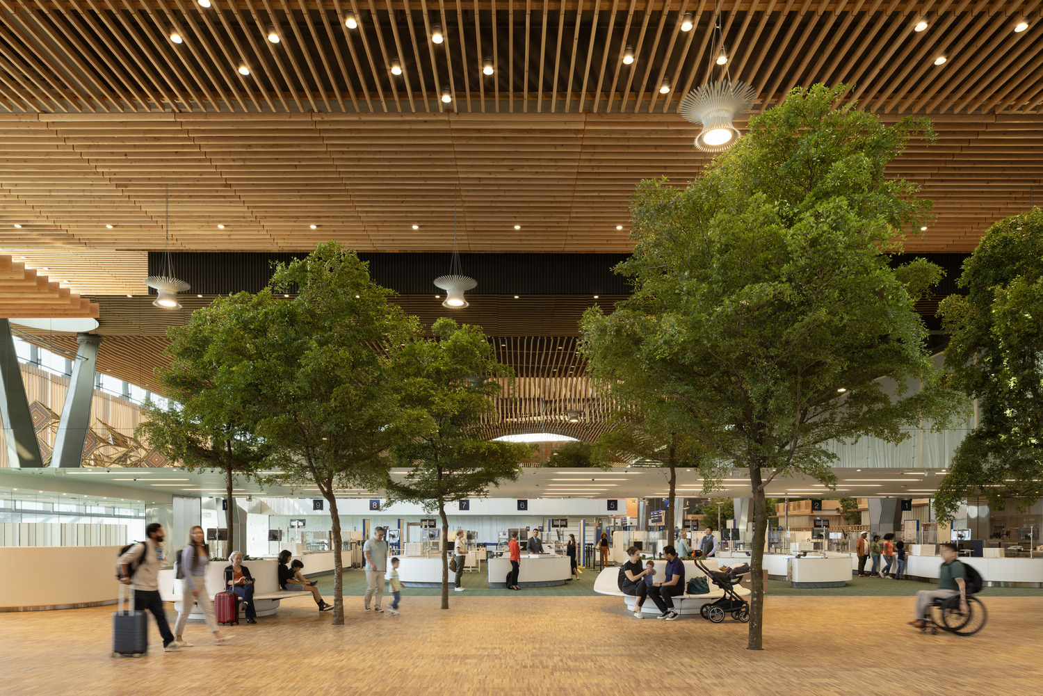 Aviation Reimagined：New Horizons at Portland International Airport 天際航城新視界 - 木構屋頂編織綠意森境