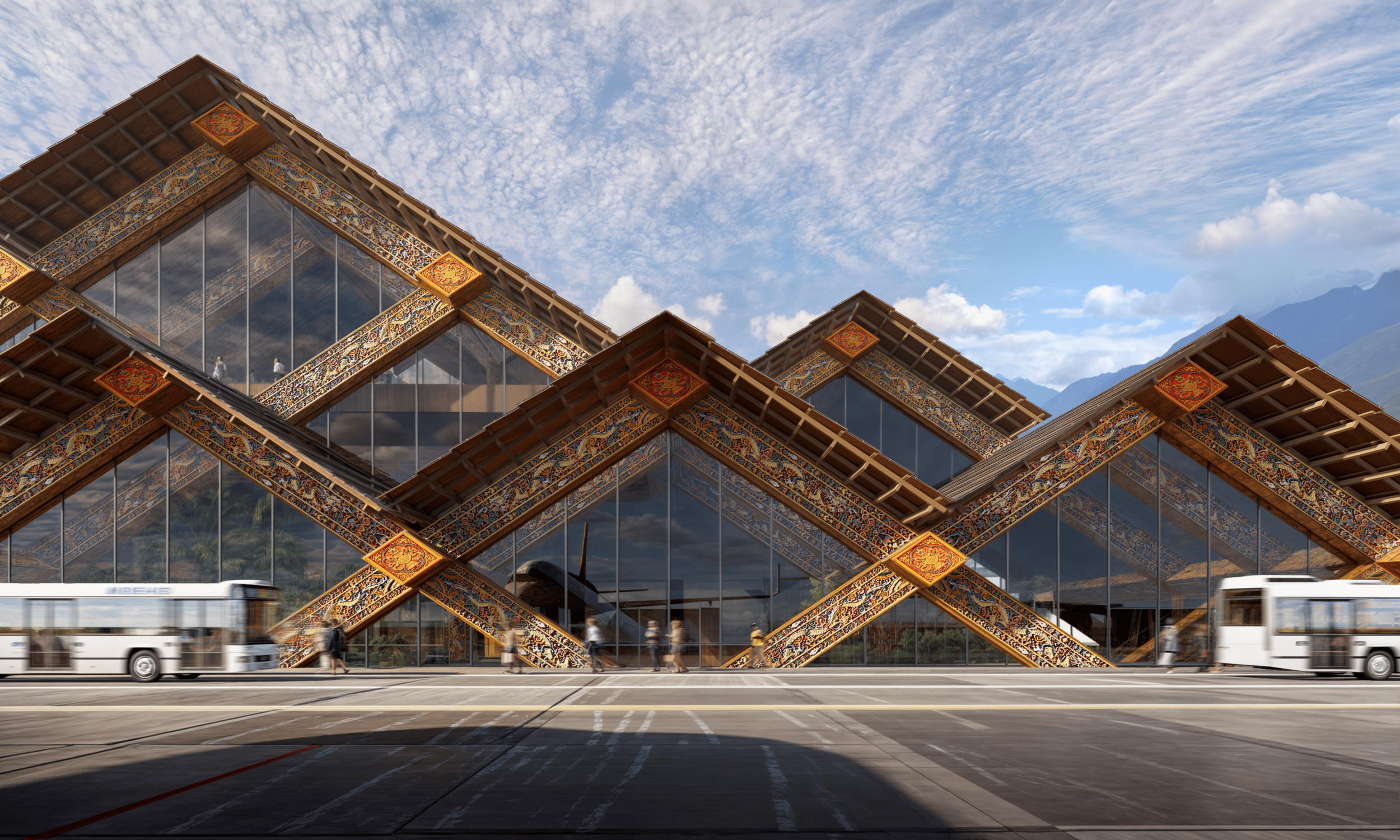Aviation Reimagined：New Horizons at Gelephu International Airport 天際航城新視界 - 前瞻設計融匯傳統木雕